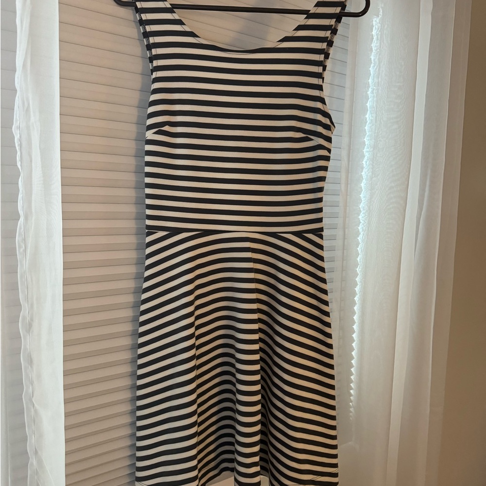 Striped Blue and White Dress